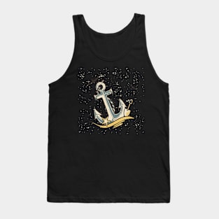 Maritime anchor lighthouse beach shell nautical Tank Top